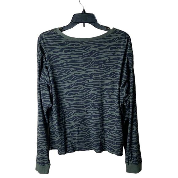 Grayson/Threads Wild Child Top Women Medium Long Sleeves Animal Print Casual - Picture 2 of 7